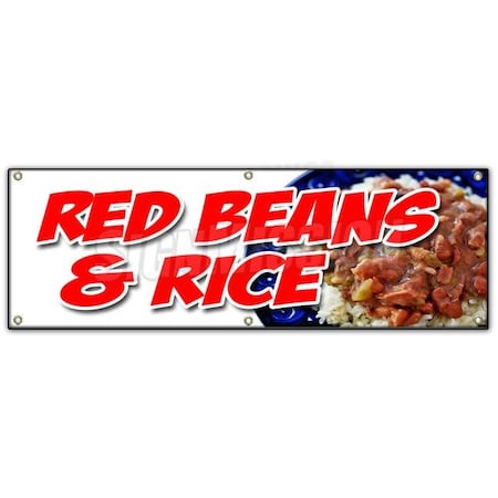 Signmission RED BEANS AND RICE BANNER SIGN louisiana cajun new orleans homemade B-72 Red Beans And Rice